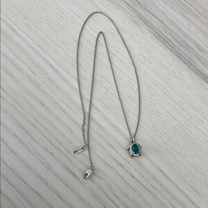 Elegant silver with 18k gold plating necklace with emerald turtle pendant